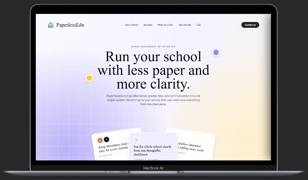 PaperlessEdu school management system project